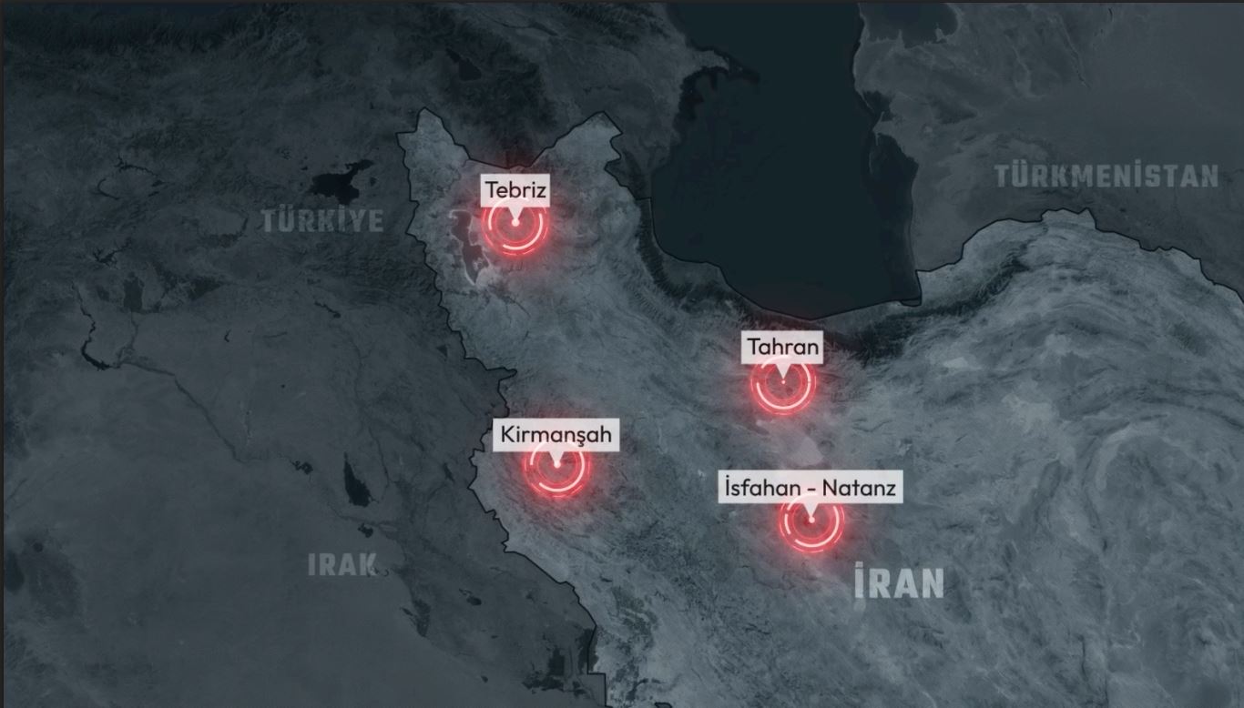 Iran Saldiri Harita