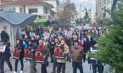 Bolu'da yangında hayatını kaybedenler için yürüyüş