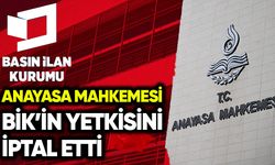 AYM, BİK’in yetkisini iptal etti