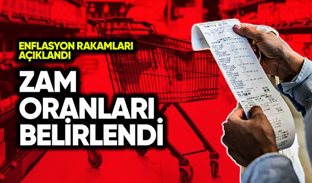 Enflasyon rakamları açıklandı: Zam oranları belli oldu