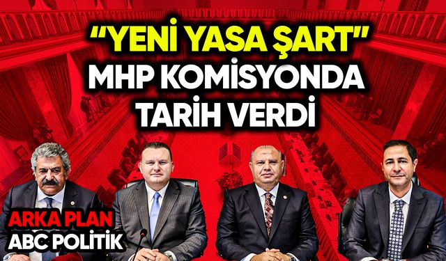 MHP komisyonda tarih verdi: Yeni yasa şart