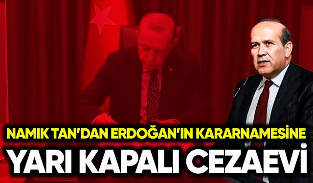 Namık Tan’dan Erdoğan’ın kararnamesine: Yarı kapalı cezaevi
