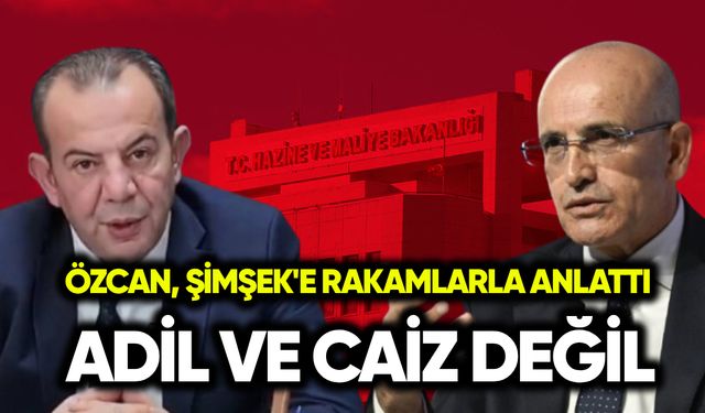 Tanju Özcan Mehmet Şimşek'e rakamlarla anlattı: Adil ve caiz değil