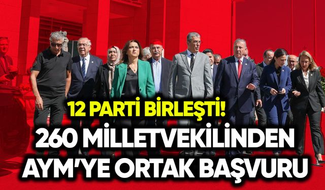 12 parti birleşti! 260 milletvekilinden AYM’ye ortak başvuru