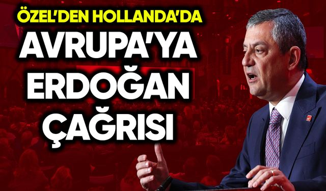 Özel’den Hollanda’da Avrupa’ya Erdoğan çağrısı