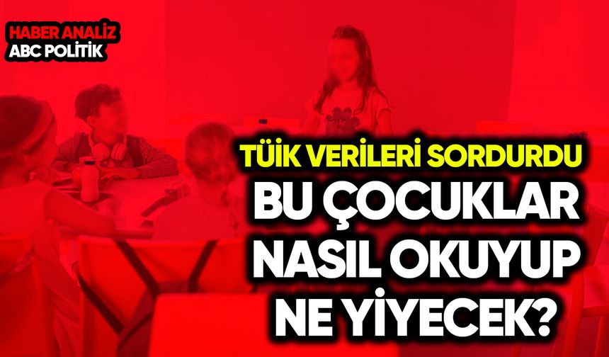 TÜİK verileri sordurdu: Bu çocuklar nasıl okuyup ne yiyecek?