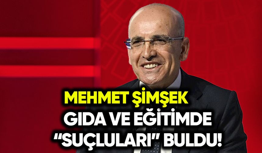 Mehmet Şimşek, gıda ve eğitimde “suçluları” buldu!